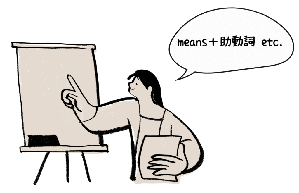 mean+助動詞